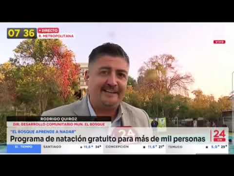 El Bosque aprende a nadar en 24 Horas de TVN