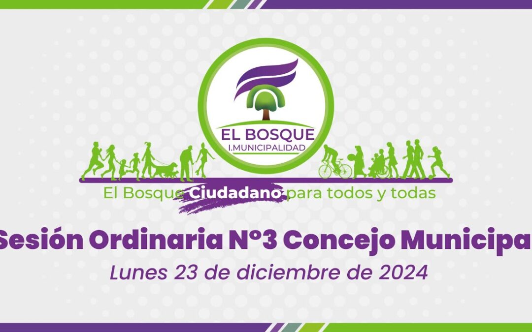Concejo Municipal de El Bosque – Sesión Ordinaria Nº 3 / Lunes 23 de diciembre de 2024