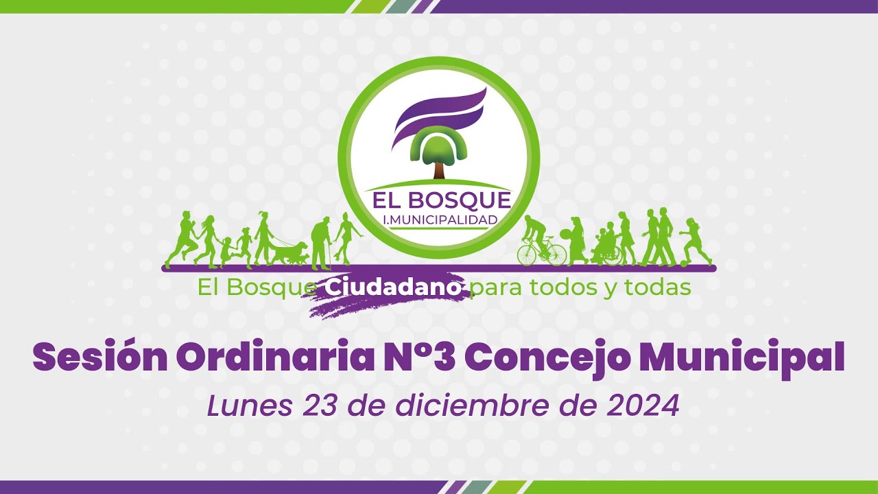 Concejo Municipal de El Bosque – Sesión Ordinaria Nº 3 / Lunes 23 de diciembre de 2024