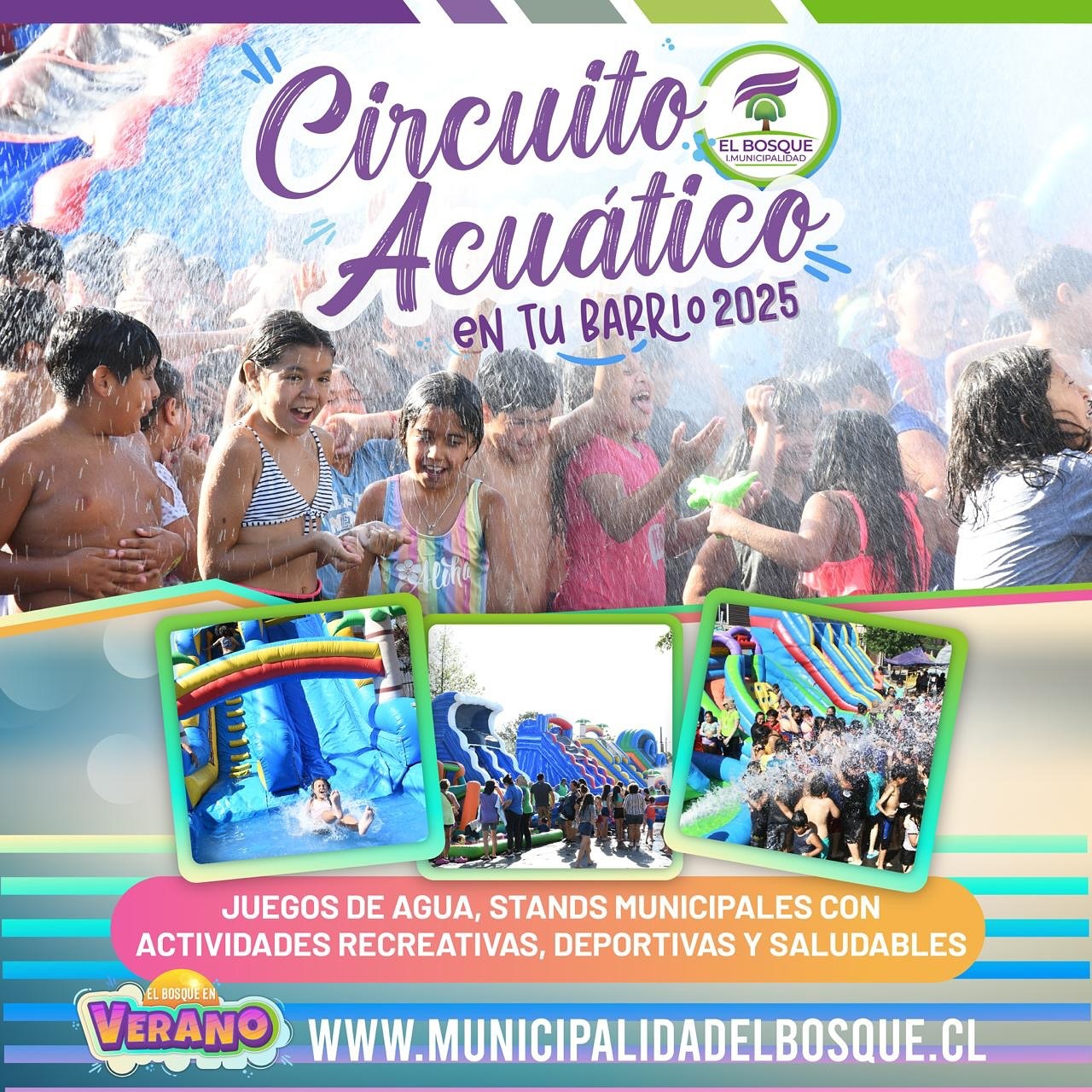 ¡El Bosque se refresca este verano con el Circuito Acuático en tu Barrio!