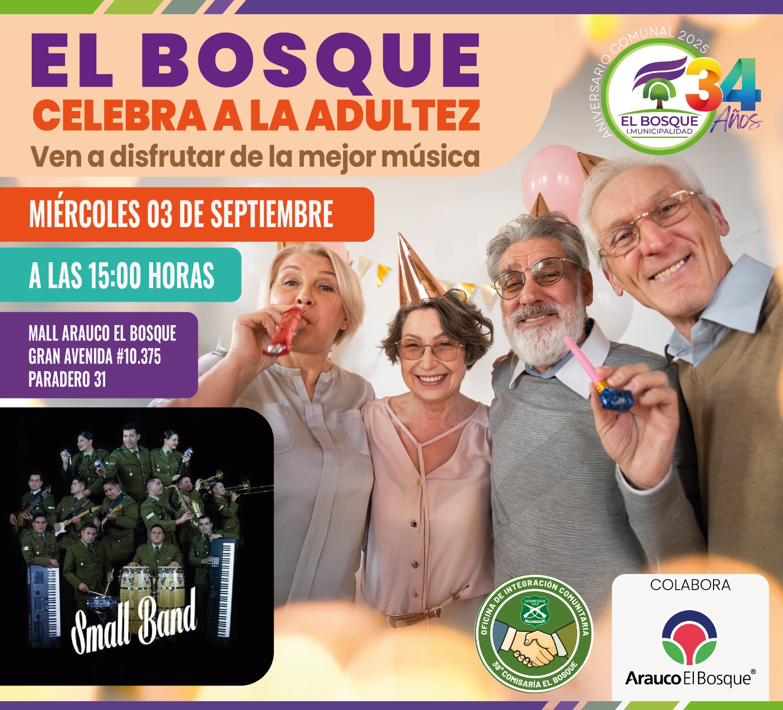 Municipalidad de El Bosque invita a la celebración “El Bosque Celebra a la Adultez”