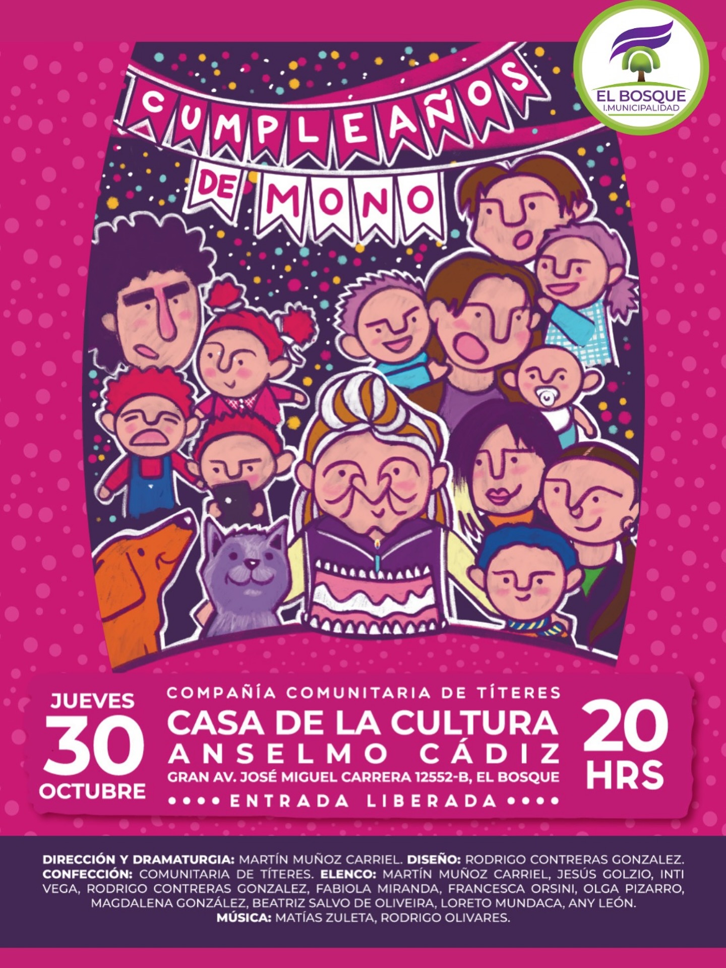 ¡Te invitamos a “Cumpleaños de Mono”! 🎭