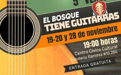 🔔 ¡Se viene la 5.ª edición del Festival El Bosque Tiene Guitarras! 🎶 Edición Especial 2025: Tres noches, una sola pasión: la guitarra.