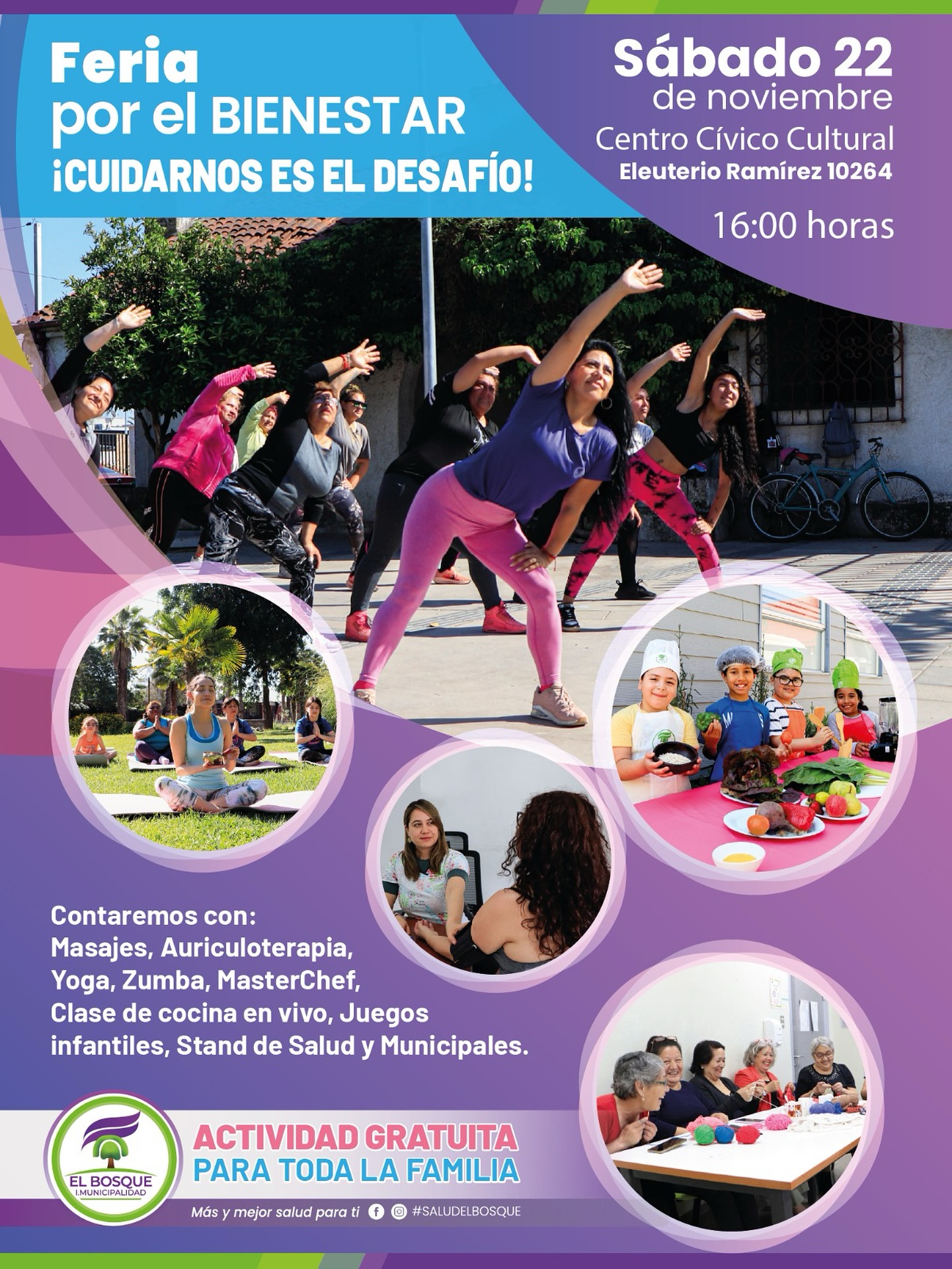 ¡Este sábado 22 de noviembre, El Bosque se llena de bienestar! Familias bosquinas, los esperamos en la Feria por el Bienestar