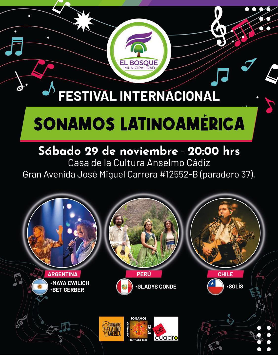 🌎 Festival Internacional Sonamos Latinoamérica llega a El Bosque