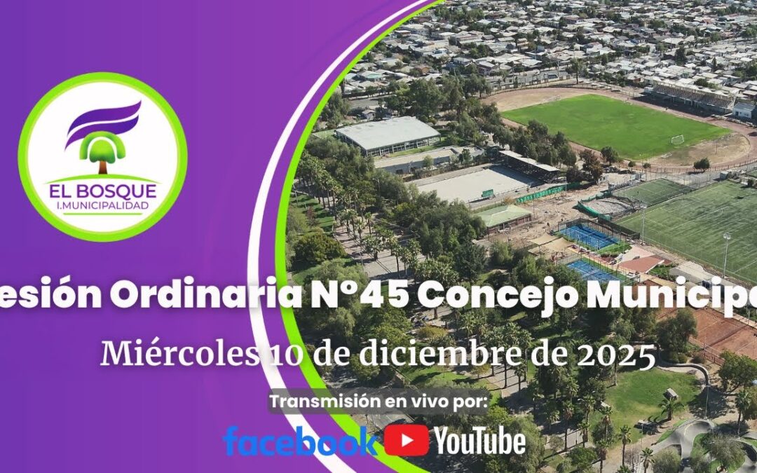 Concejo Municipal de El Bosque – Sesión Ordinaria Nº 45 / Miércoles 10 de diciembre de 2025