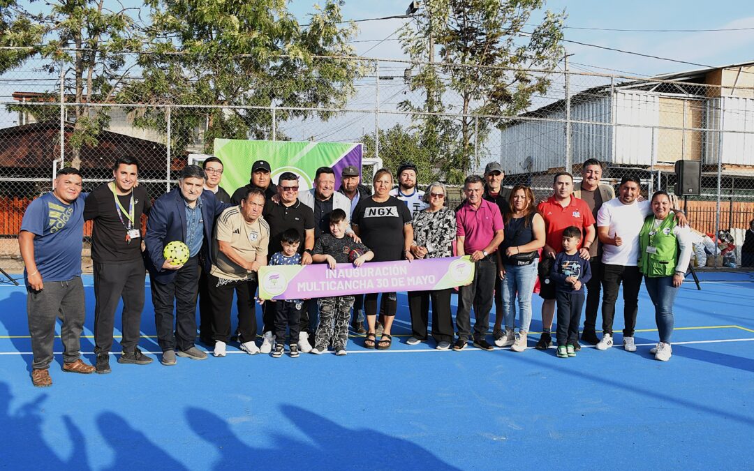 Inauguran nueva multicancha en la población 30 de Mayo: un espacio construido con la voz de la comunidad