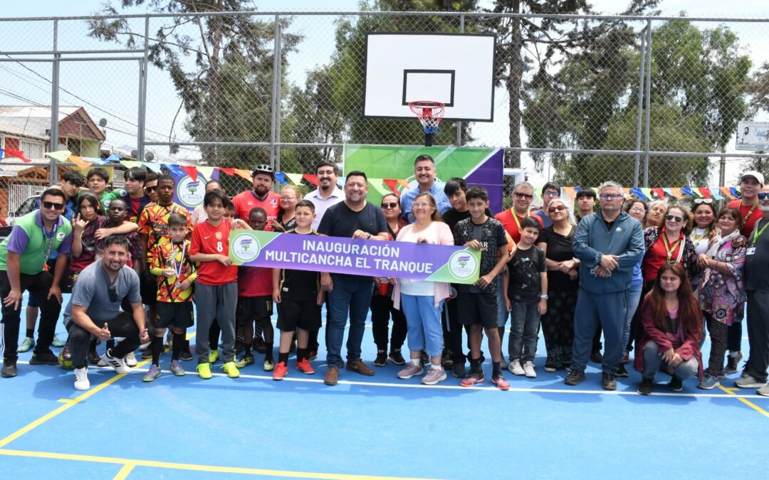 Inauguran nueva multicancha en población El Tranque: un espacio para la comunidad