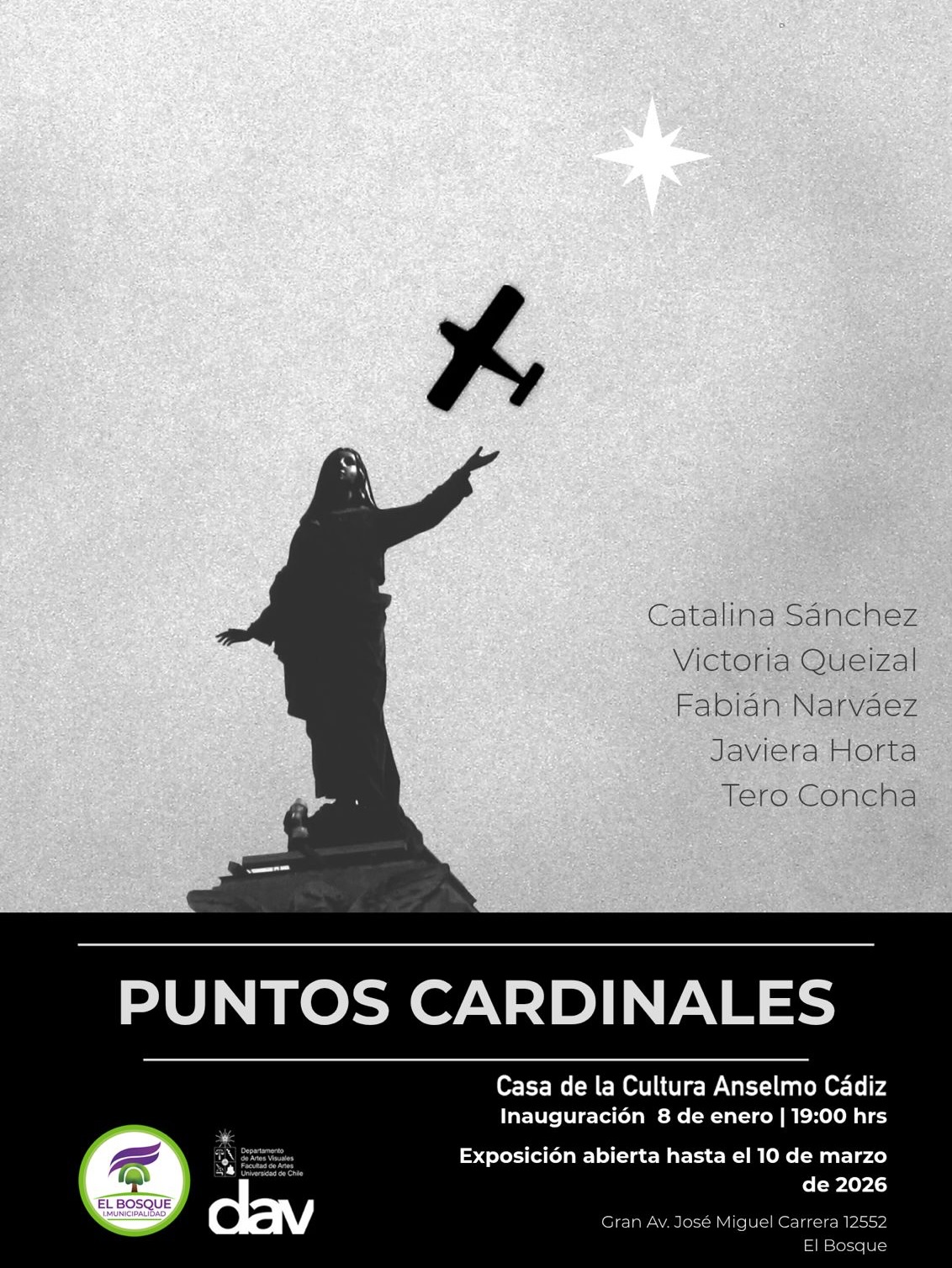 📍¡Este jueves 8 de enero, celebra el arte en El Bosque! Inauguración de dos poderosas muestras en la Galería Guillermo Núñez