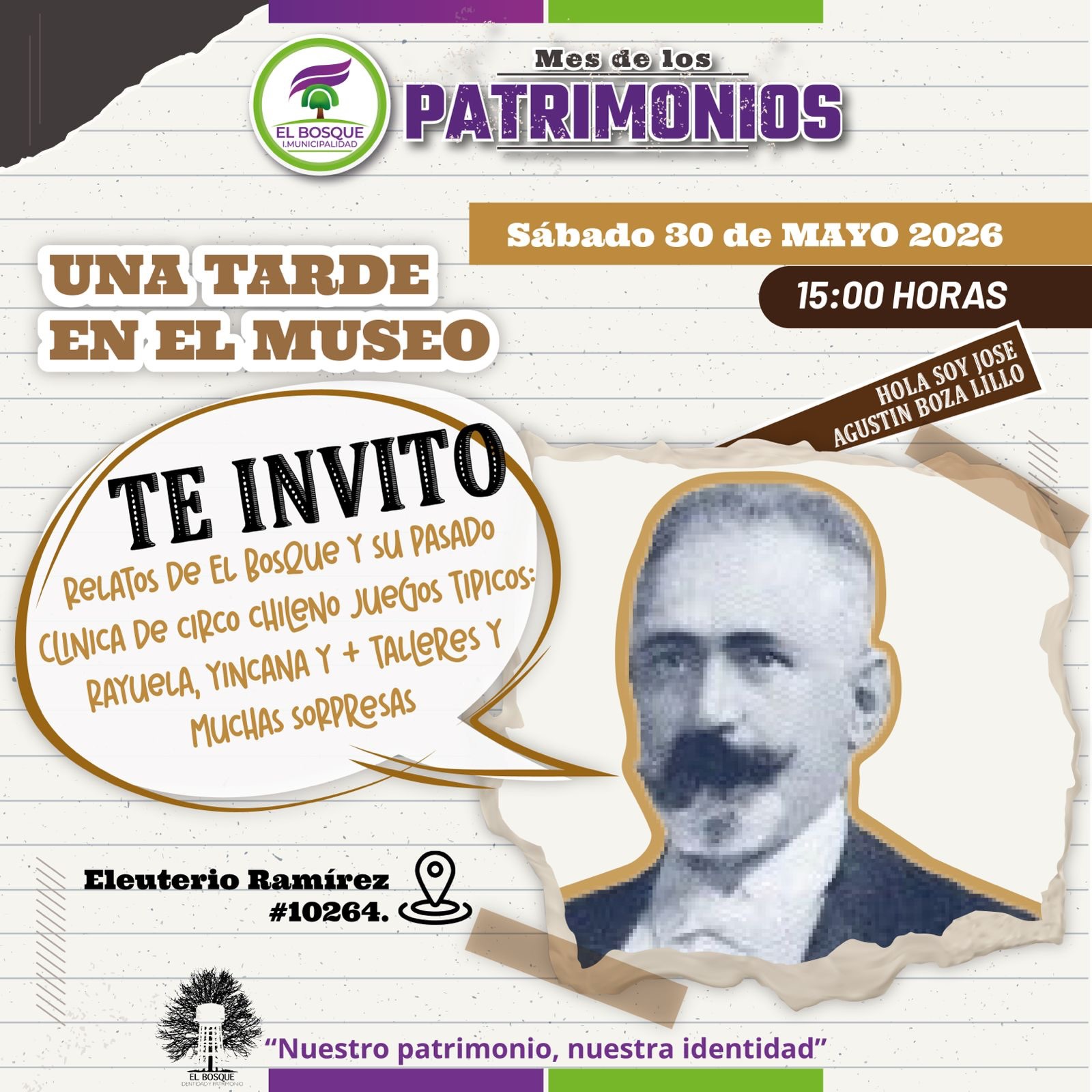 ¡Para toda la familia! «Una Tarde en el Museo» llega a El Bosque para celebrar el Mes de los Patrimonios