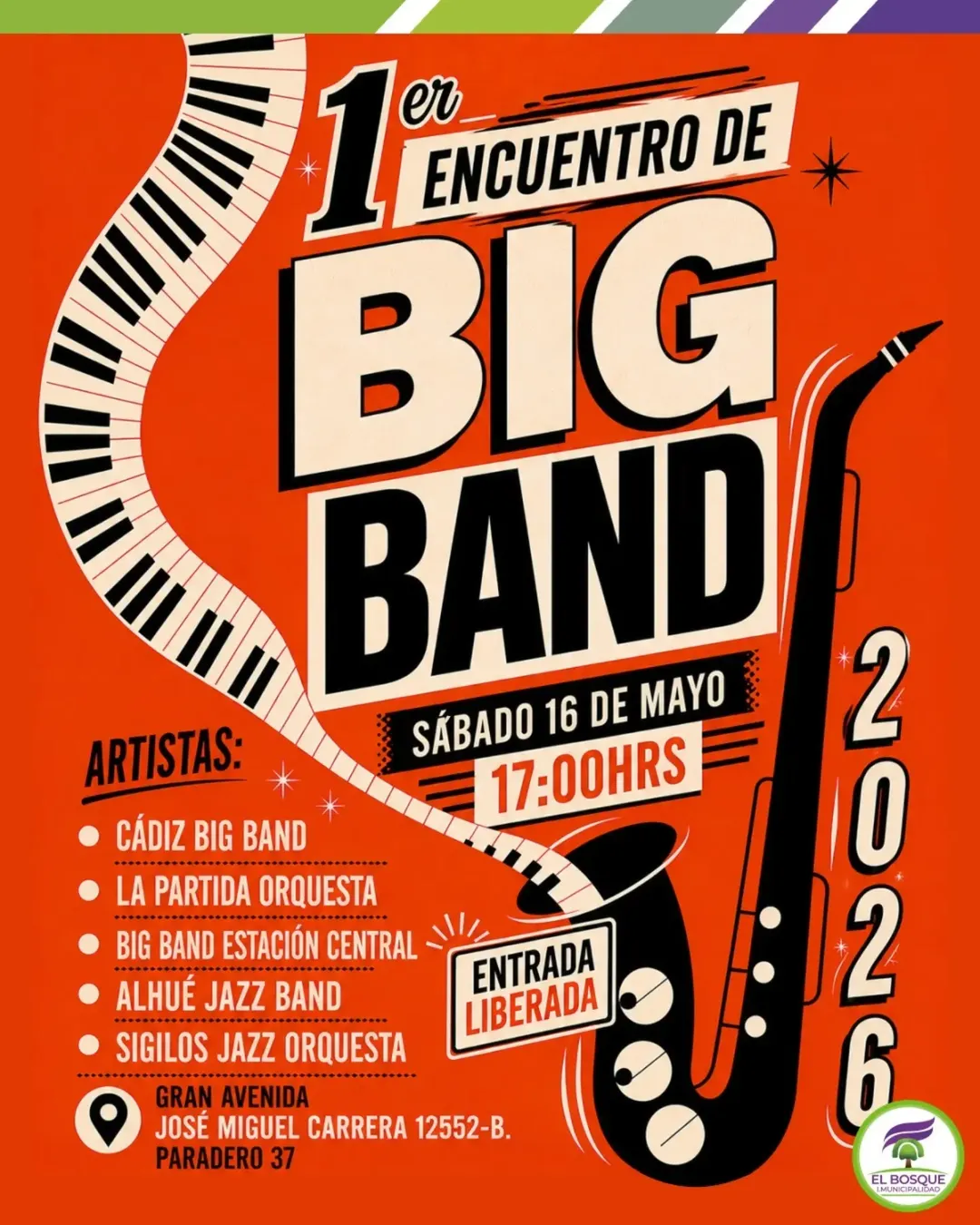 🎷 ¡El Bosque se llena de Jazz! Te invitamos al 1er Encuentro de Big Band 2026
