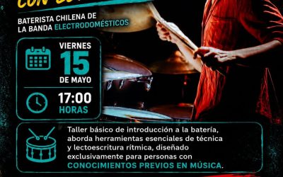 ¡Aprende con una leyenda! Edita Rojas dictará Taller Maestro de Batería en El Bosque