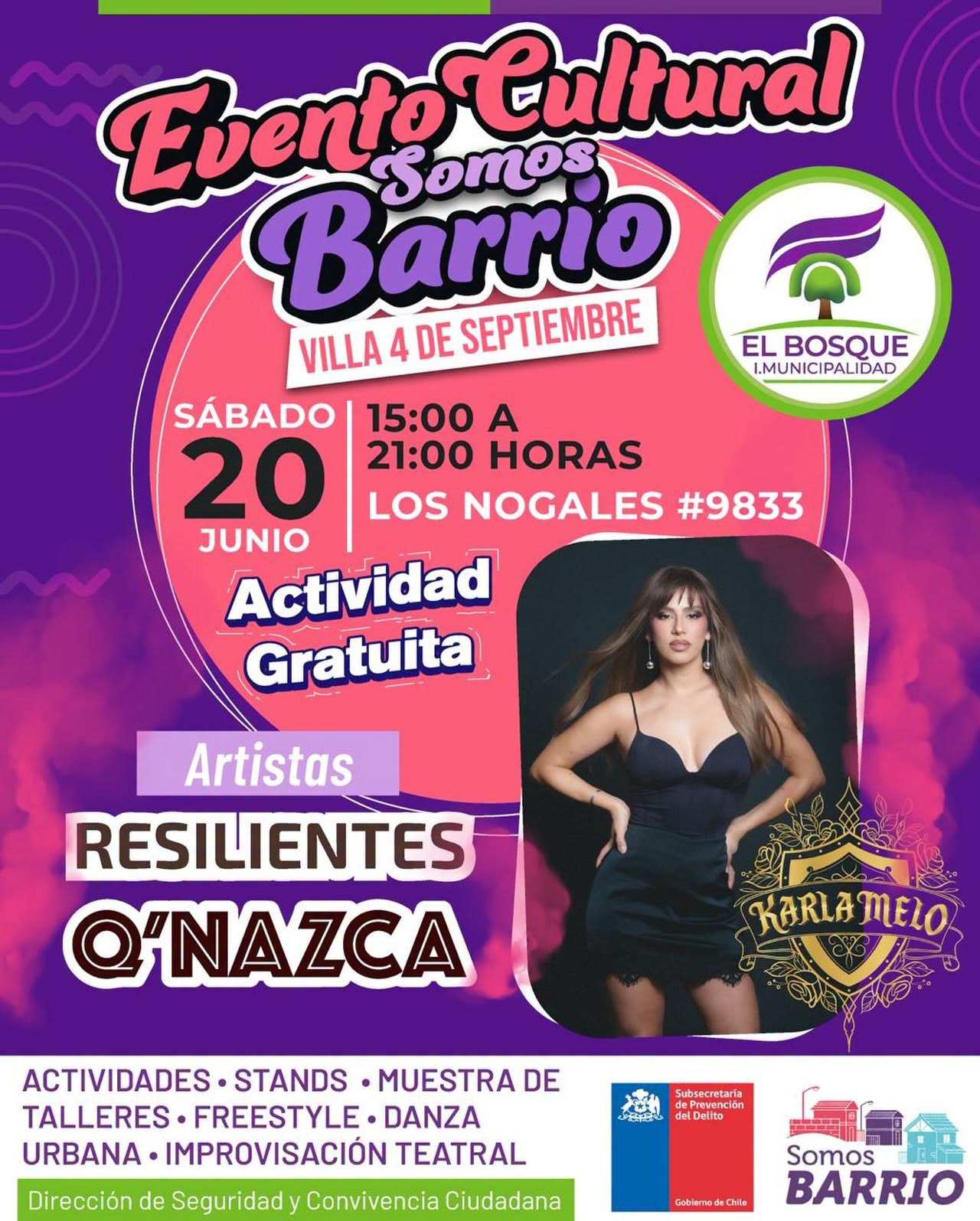 Gran Encuentro Cultural en Villa 4 de Septiembre: Música, danza y servicios para la comunidad