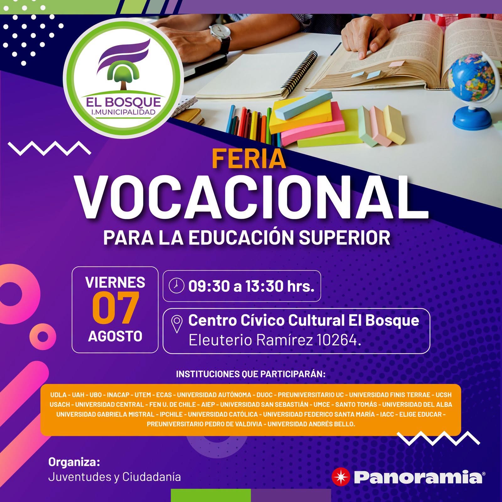 El Bosque invita a sus jóvenes a la Feria Vocacional de Educación Superior 2026