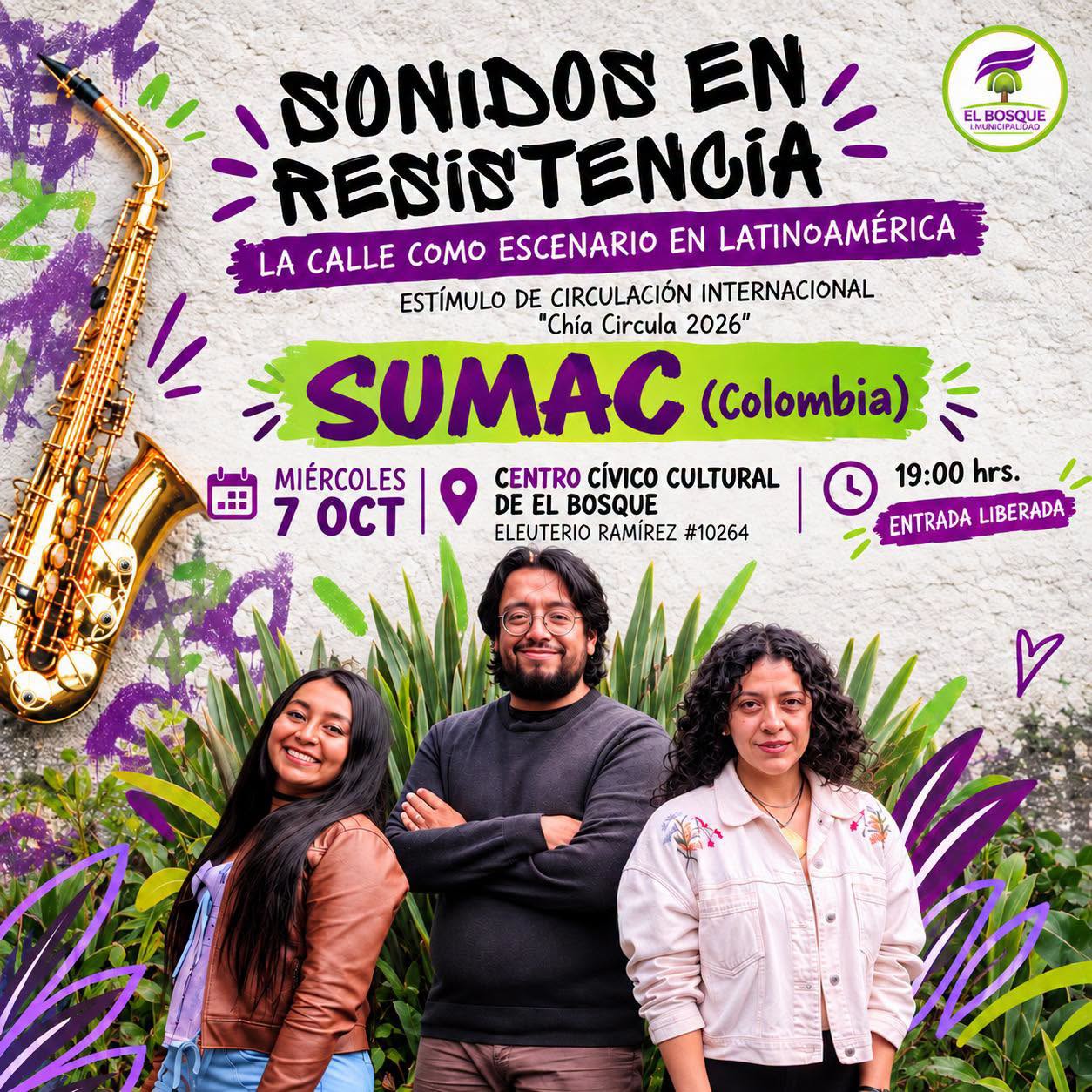 “Sonidos en resistencia”: La saxofonista Jessica Milena Lara se presenta de forma gratuita en El Bosque