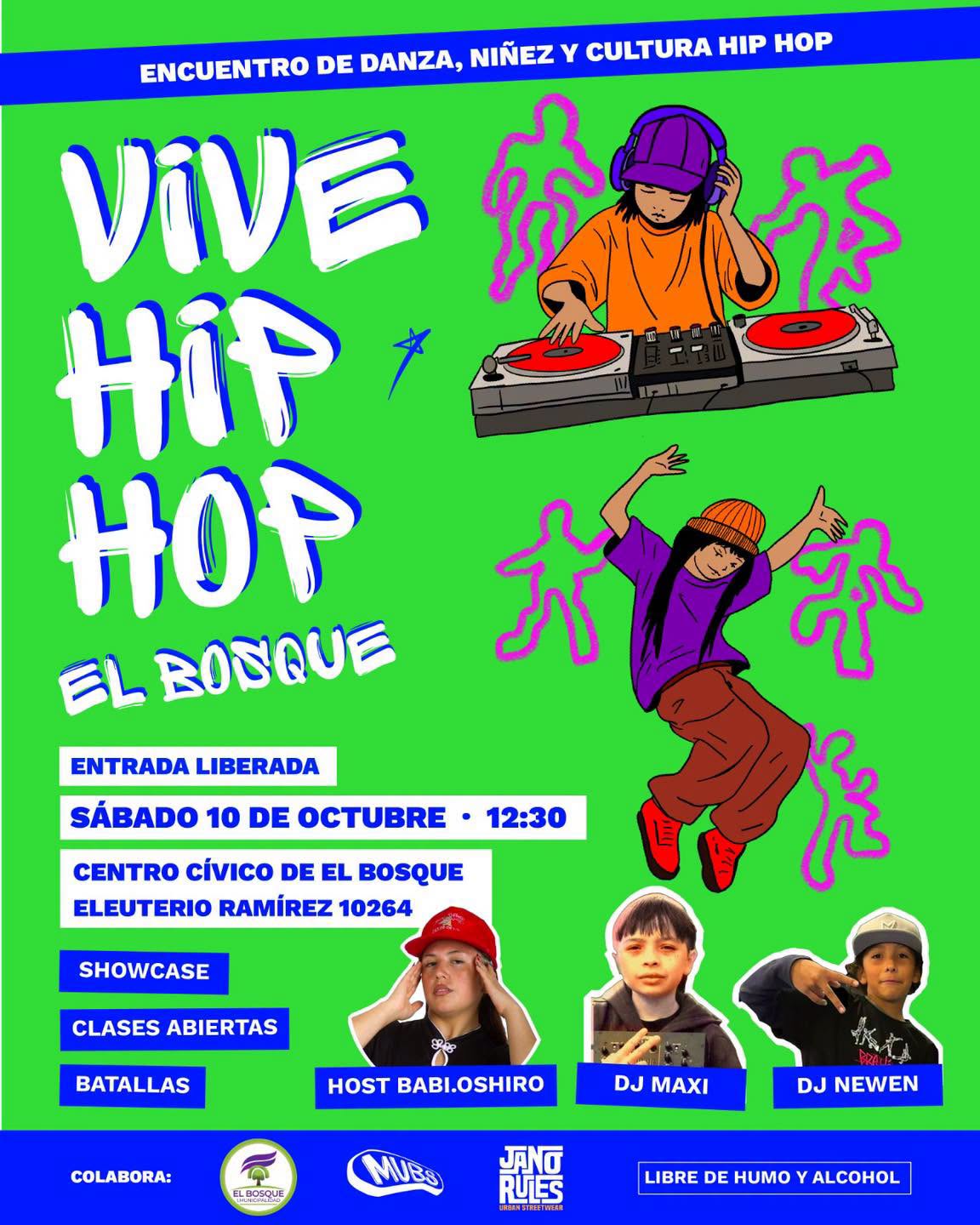 ¡El hip hop se toma la comuna! Llega “Vive Hip Hop El Bosque” con actividades gratuitas para toda la familia
